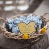 ♥A hand-embossed bird was attached to the Yarmulka basket.